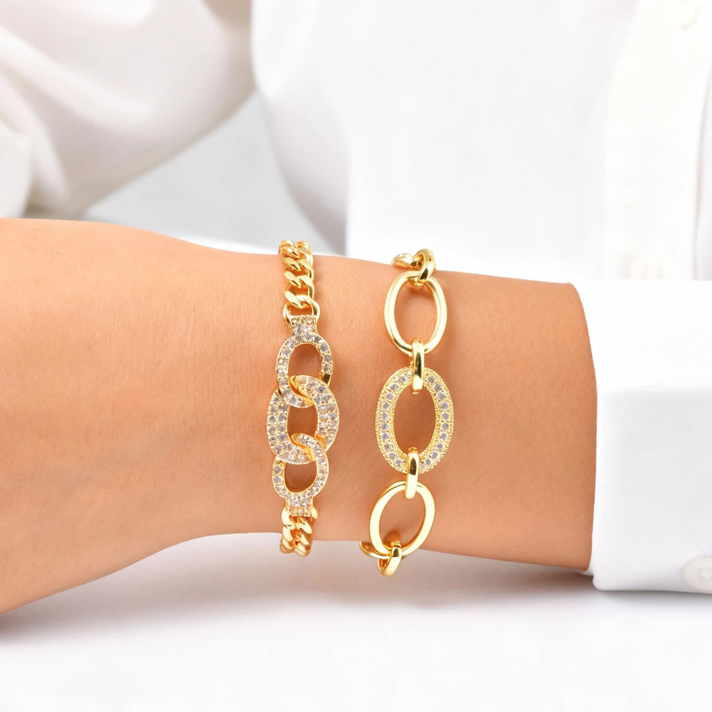 Maison Veyre Gold Geometric Charm Bracelet