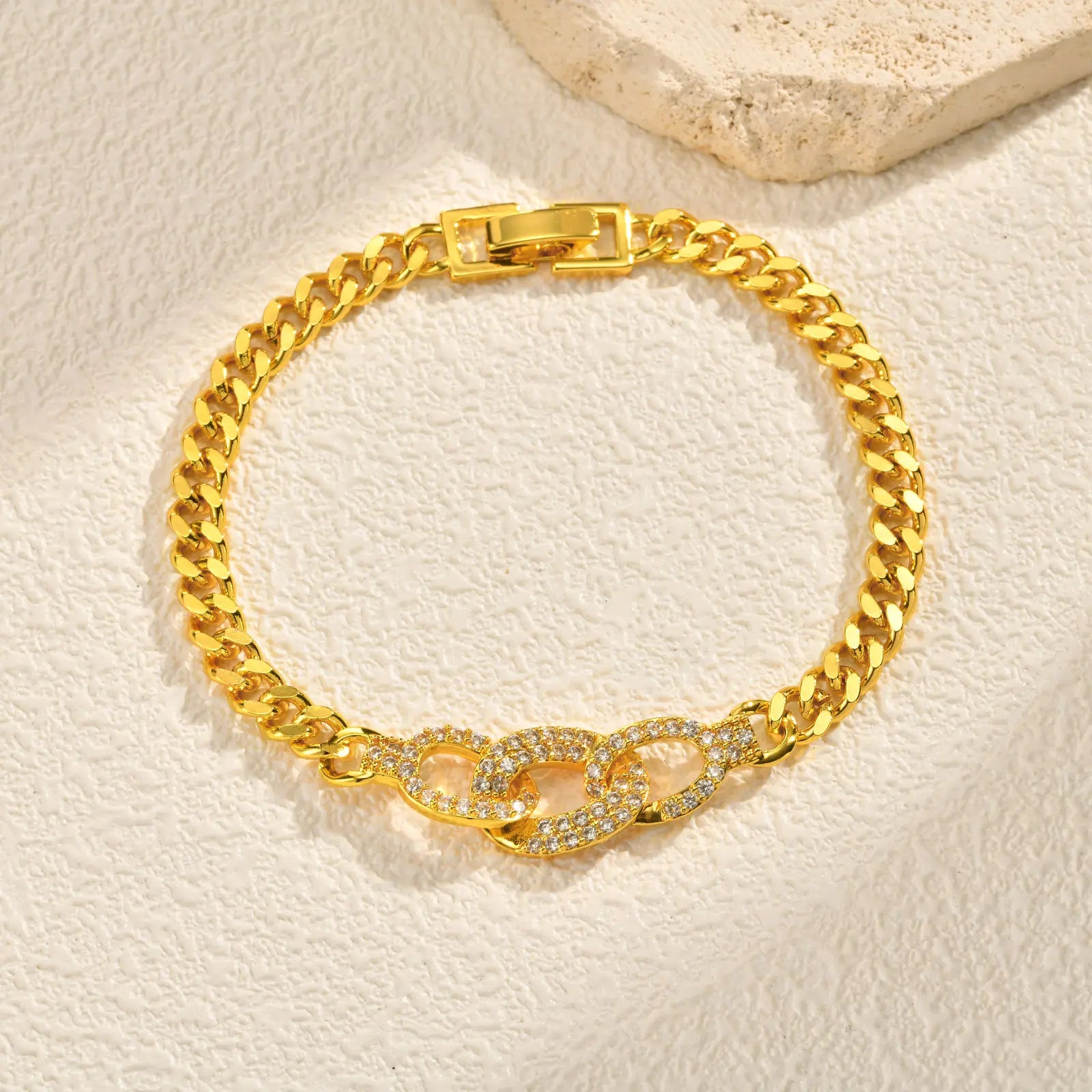 Maison Veyre Gold Geometric Charm Bracelet