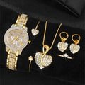 Maison Veyre Gold Rhinestone Watch & Jewelry Set