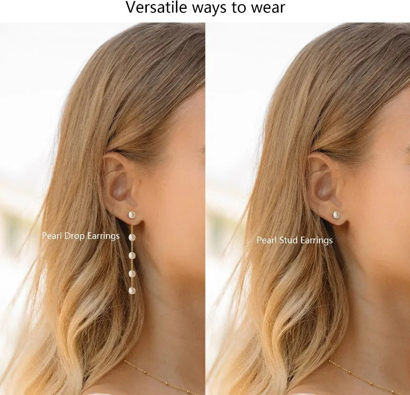 Maison Veyre Gold Pearl Necklace & Earrings Set