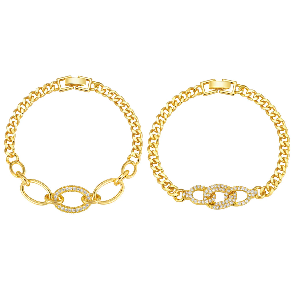 Maison Veyre Gold Geometric Charm Bracelet