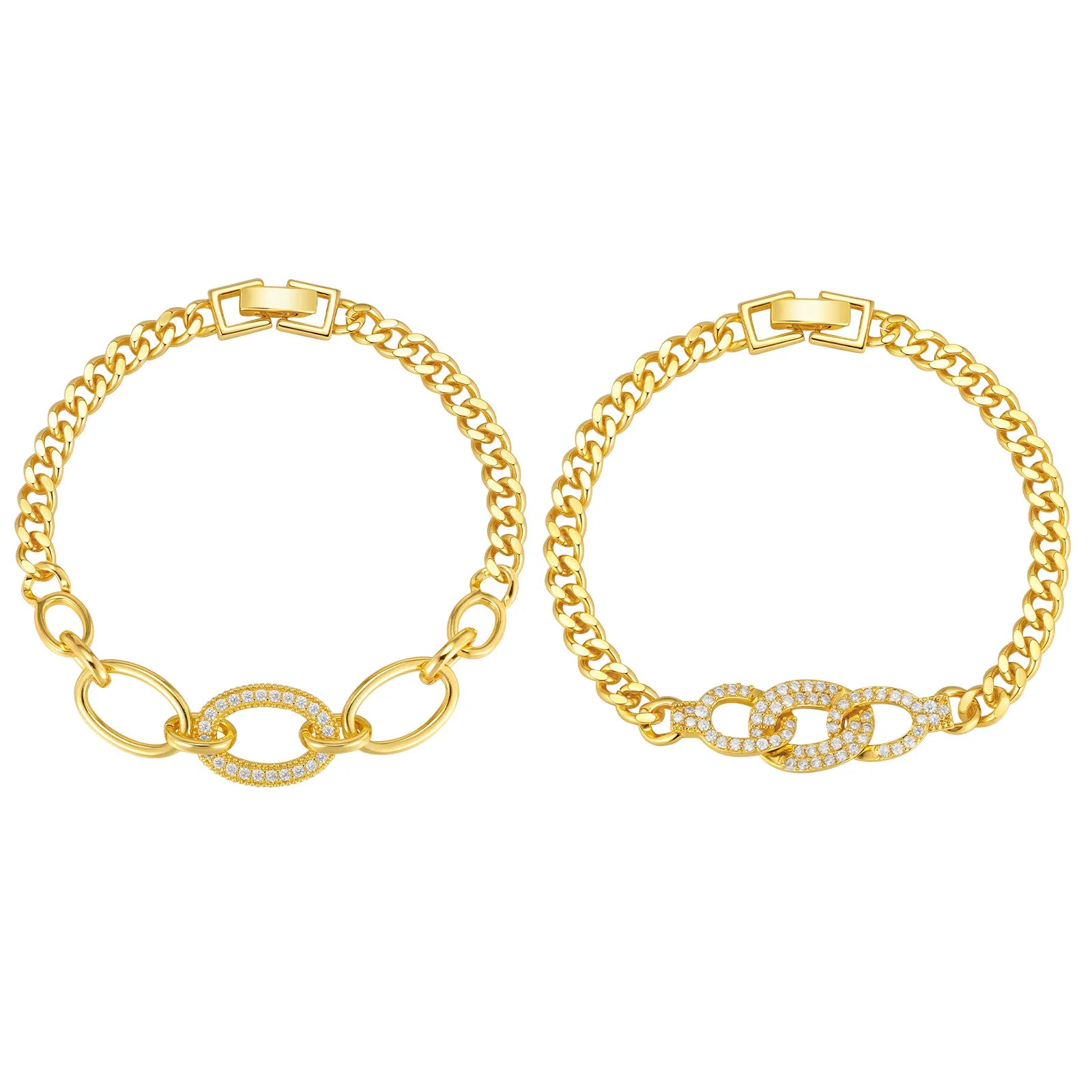 Maison Veyre Gold Geometric Charm Bracelet