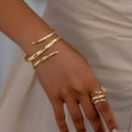 Maison Veyre Gold Geometric Bracelet & Ring Set