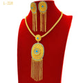 Maison Veyre Gold Statement Jewelry Set — Necklace, Earrings, Bracelet & Ring