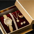 Maison Veyre Golden Elegance Watch & Jewelry Set