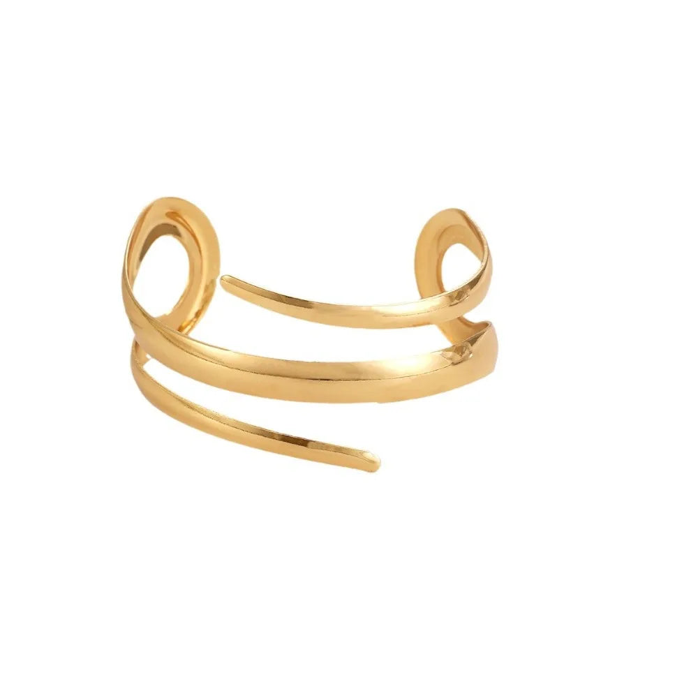 Maison Veyre Gold Geometric Bracelet & Ring Set