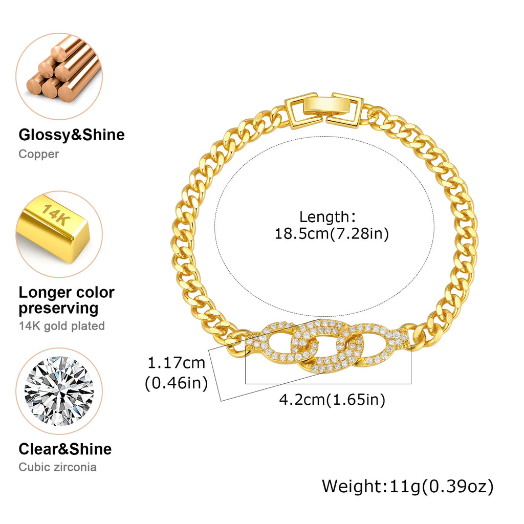Maison Veyre Gold Geometric Charm Bracelet