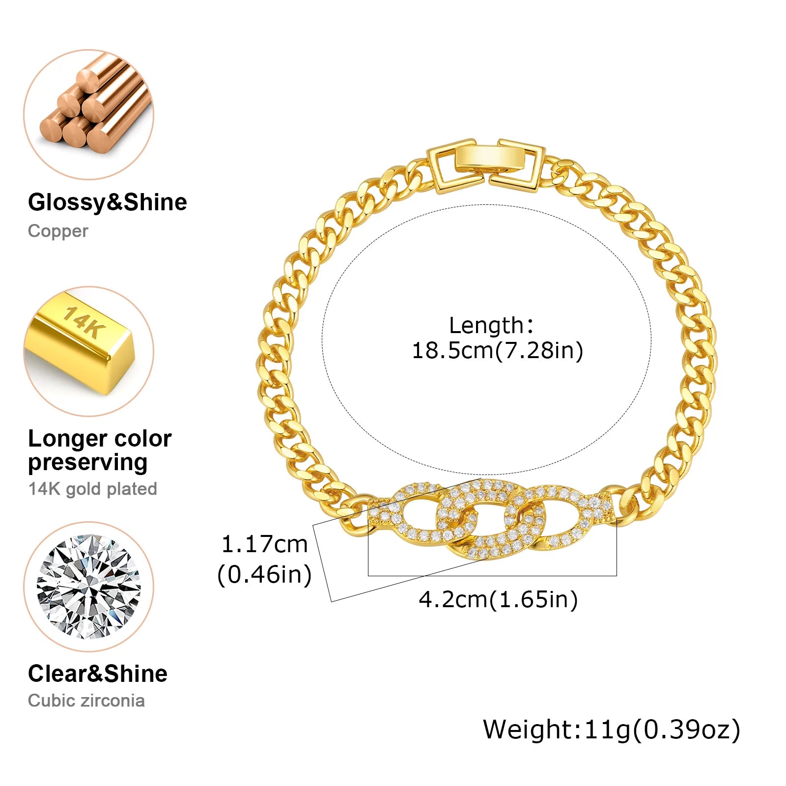 Maison Veyre Gold Geometric Charm Bracelet